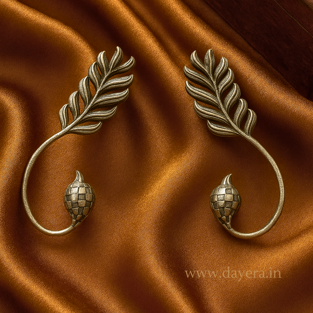 Leaf Earcuff – Handcrafted German Silver Statement Earcuff by DAYERA | Our Bestseller
