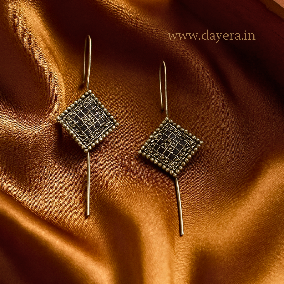 Kyra Pin Earcuffs – Handcrafted German Silver Geometric Earcuffs by DAYERA | Our Bestseller