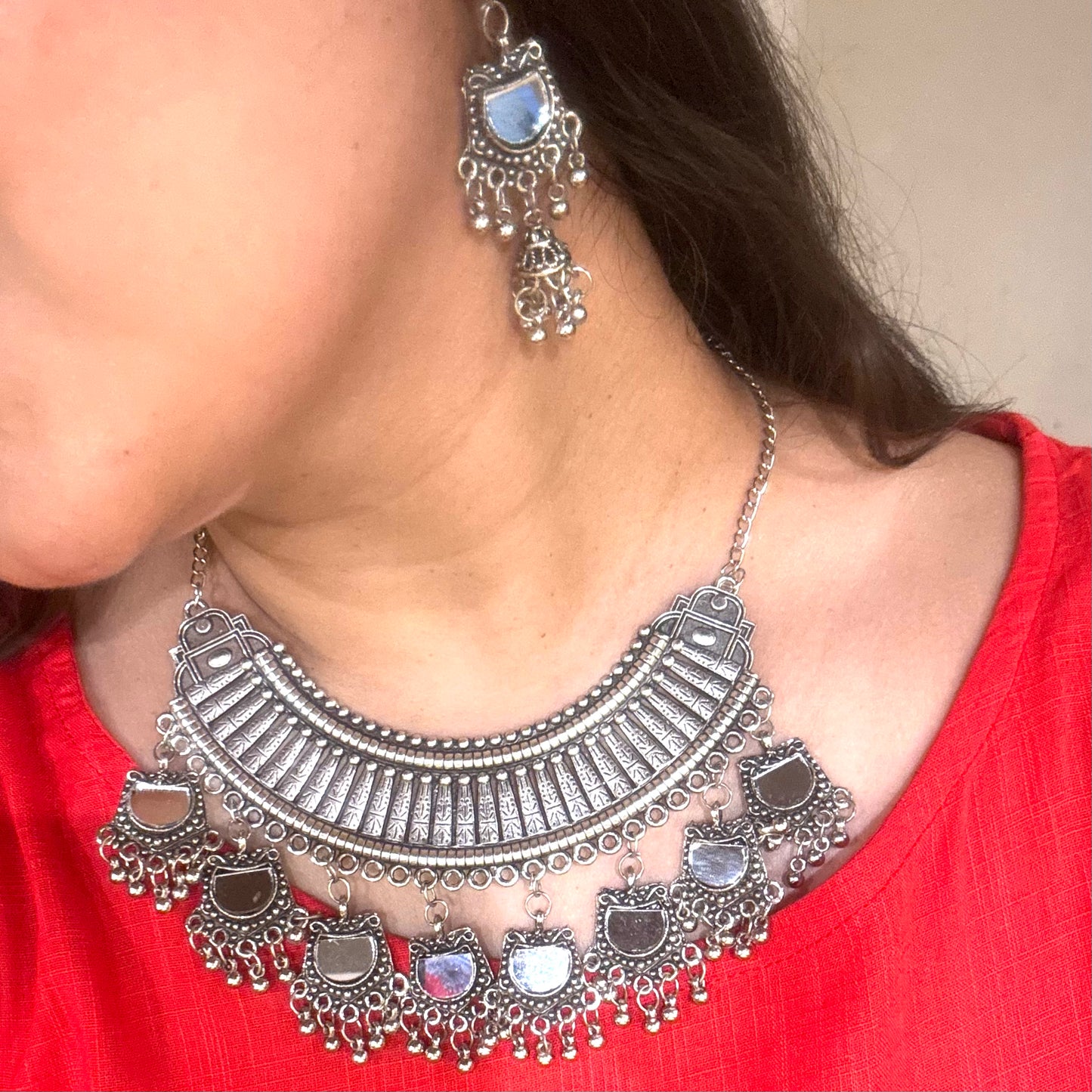 Rajwada Set – Antique & Royal Necklace & Earring Ensemble by DAYERA | Our Bestseller