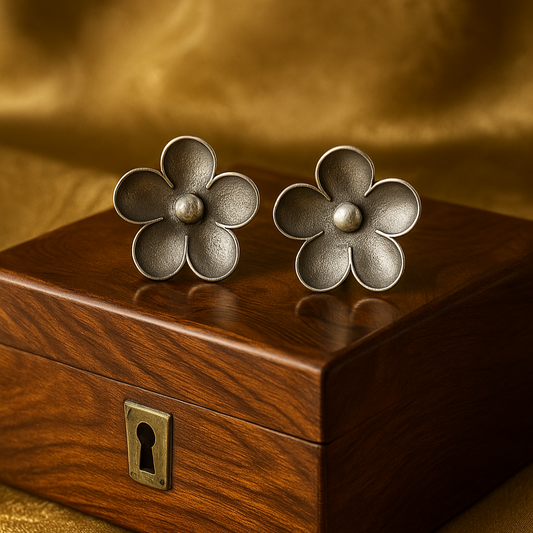 Kamalika Studs – Premium German Silver Earrings by DAYERA | Our Bestseller