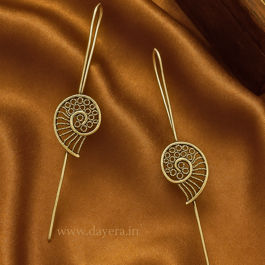 Orris Earcuffs – Handcrafted German Silver Spiral Pin Earcuffs by DAYERA | Our Bestseller