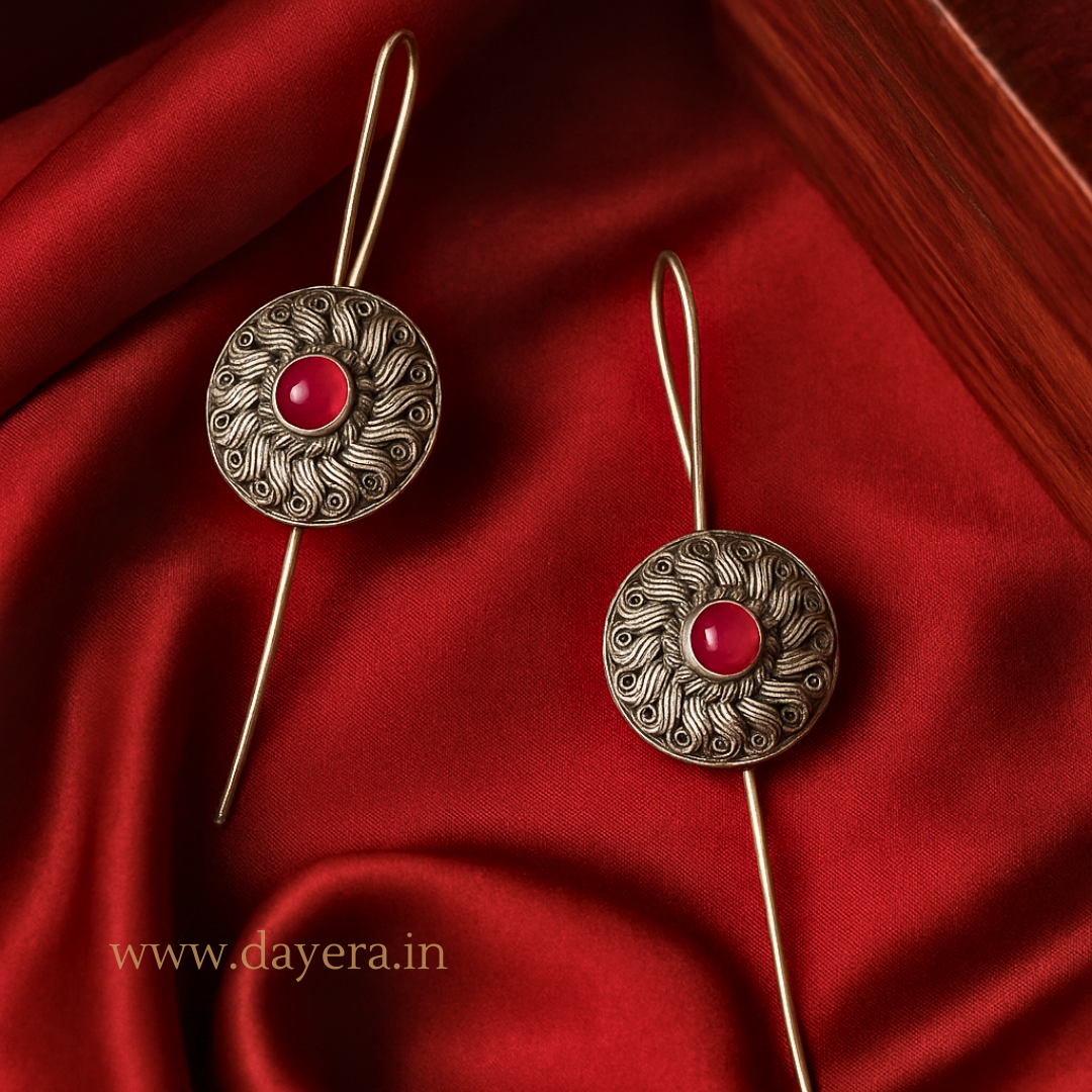 Bloom Pin Earcuffs – Handcrafted German Silver Floral Pin Earcuffs by DAYERA | Our Bestseller