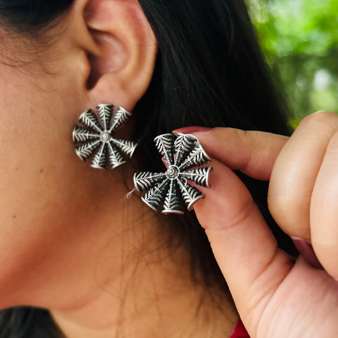 Van Vritta – Premium German Silver Handcrafted Studs by DAYERA